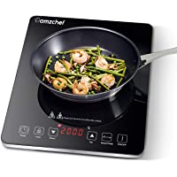 Los mejores  - AMZCHEF Placa inducción- eléctrica Placa de inducción con Superficie de Vidrio de Pulido Negro- diseño portátil Ultra…